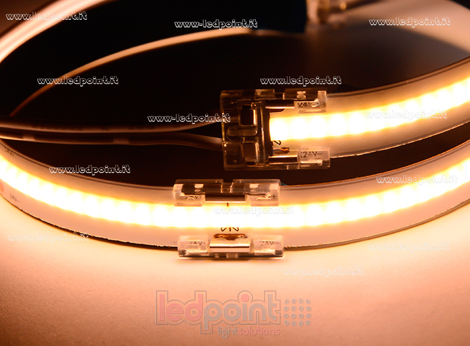 Conector con enchufe M1, cable 2m, para tiras COB y monocromáticas (PCB 10mm)