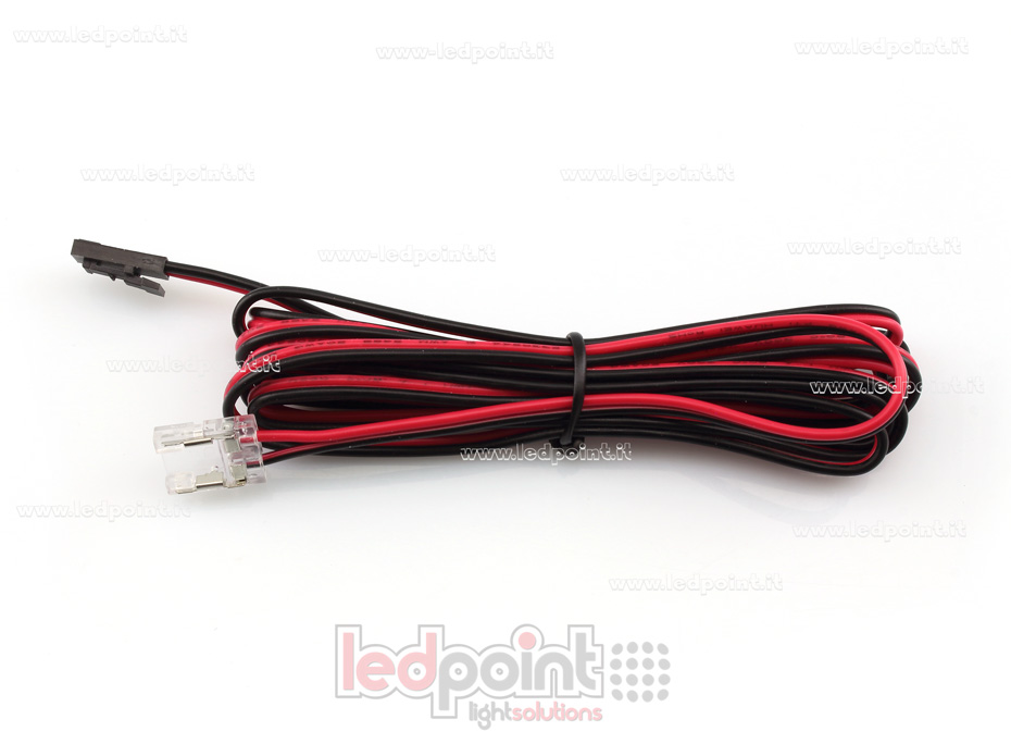 Conector con enchufe M1, cable 2m, para tiras COB y monocromáticas (PCB 10mm)