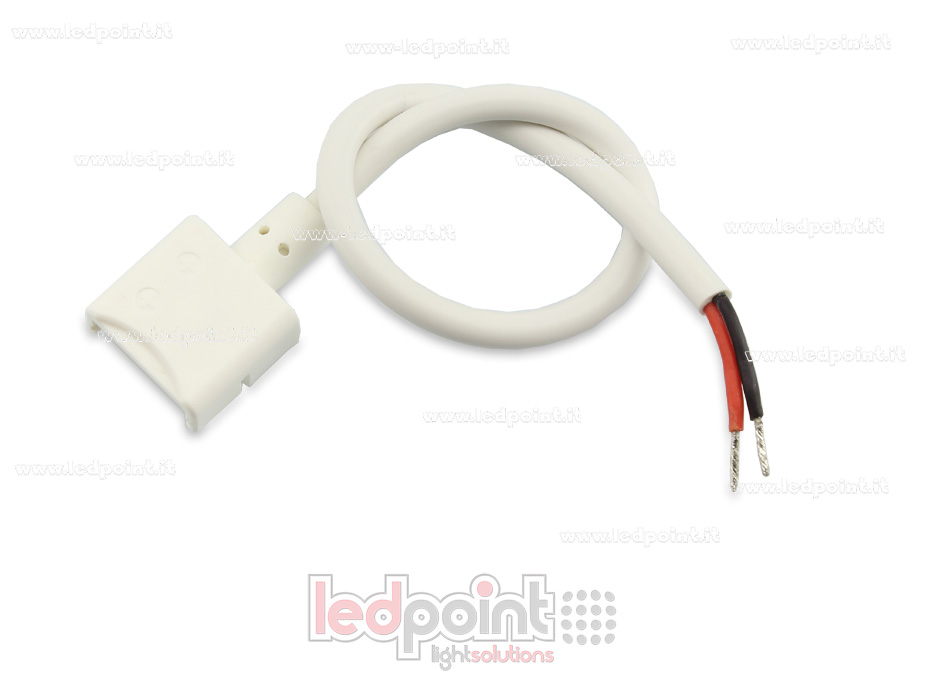 Conector IP67 con cable de 20cm para tiras de led 2835 y 5050 monocromáticas (PCB 10mm), versión reducida