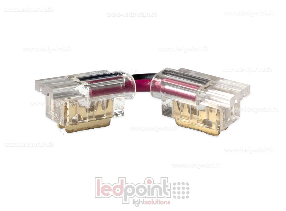 Conector en L para unión de tira con PCB de 5mm y 6mm con 2 pines
