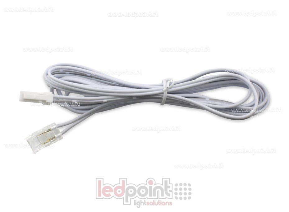 Conector transparente de 2 pines con cable de 2m y salida Dupont para tiras LED y COB de 8mm de PCB Conector transparente de 2 pines con cable de 2m y salida Dupont para tiras LED y COB de 8mm de PCB