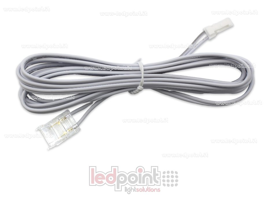 Conector transparente de 2 pines con cable de 2 m y salida Dupont para tiras LED y COB de 10 mm en PCB