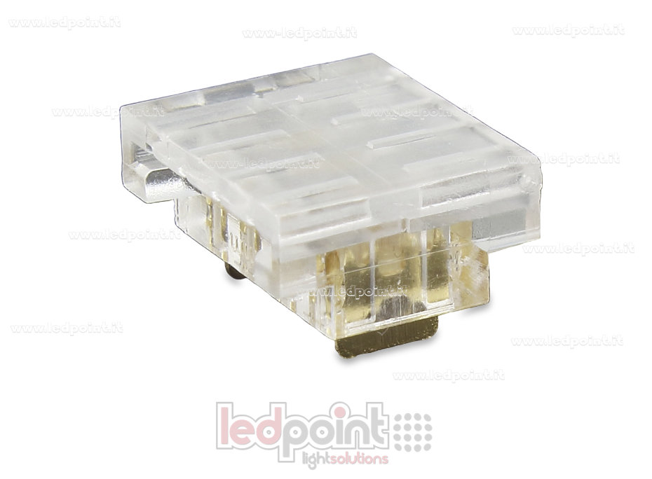 Conector transparente para unir tiras LED con placas de circuito impreso de 10 mm, 4 pines