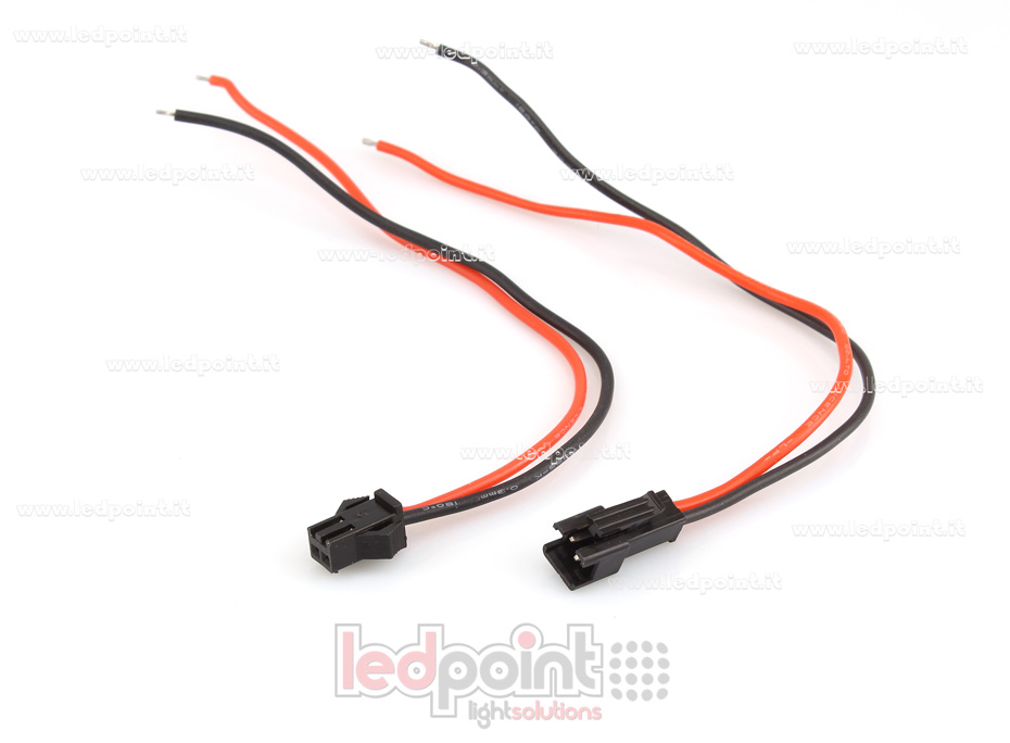 Conector 2 cables para tira de led monocromática 0,5mm cable