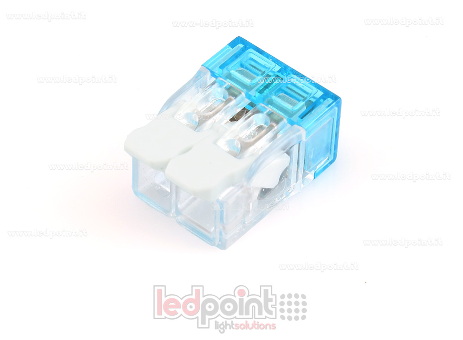 Conector rápido 2 hilos con barra para cables 22-12 AWG (0,2-3,3 mm2)