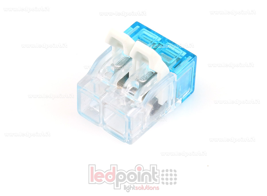 Conector rápido 2 hilos con barra para cables 22-12 AWG (0,2-3,3 mm2)