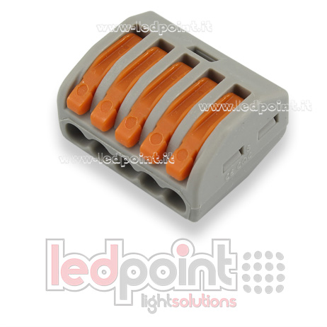 Conector rápido 5 hilos con barra para cables 22-12 AWG (0,2-3,3 mm2) Conector rápido 5 hilos con barra para cables 22-12 AWG (0,2-3,3 mm2)