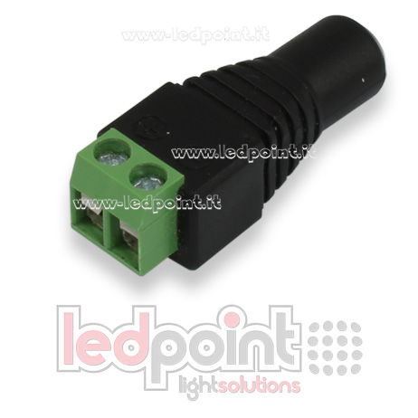 Conector alimentación 2,5mm con tornillo