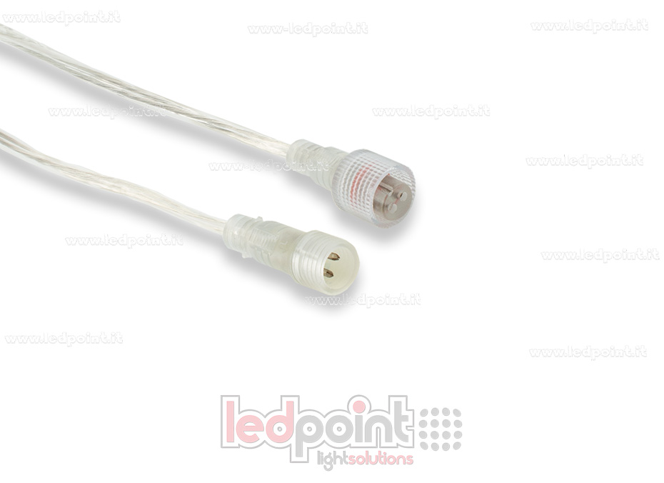 Conector impermeable IP65 para tira monocromática, 2 pins, 22-20 AWG