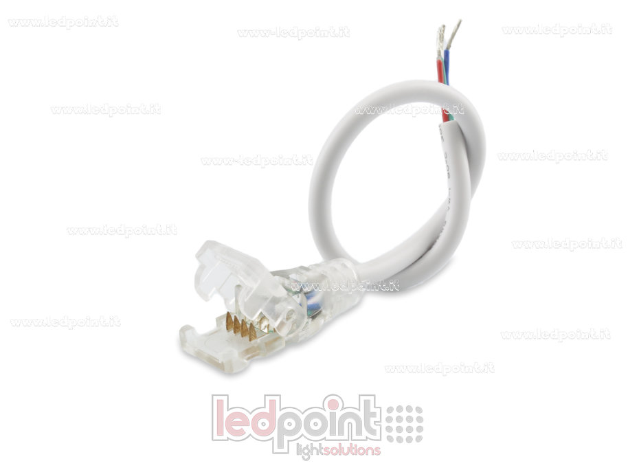 Conector con cable de 20cm para tiras de led RGB 230V