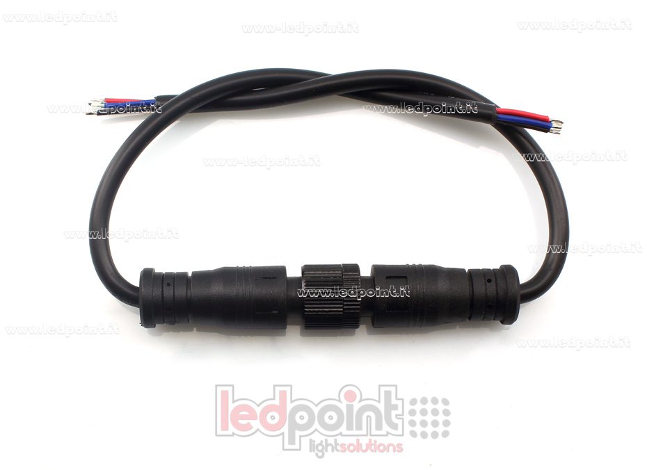 Conector impermeable IP66 para tira RGB, 4 pins, 22-20 AWG CRW-C4-BK