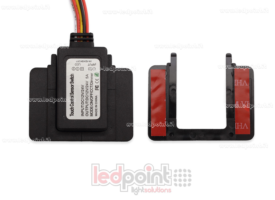 Switch táctil CCT blanco y azul para espejo, 5A 12V 12-24V 