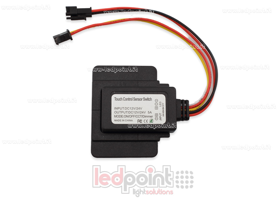 Switch táctil CCT blanco y azul para espejo, 5A 12V 12-24V 