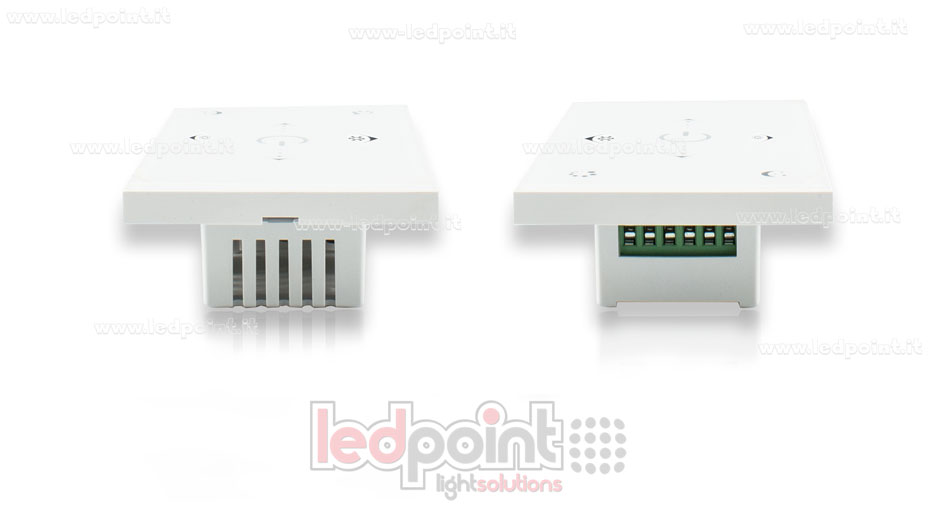 Dimmer CCT (tonalità del bianco) RF da parete, scatola 503, con telecomando 2.4 GHz 12/24V 2ch*4A CT-CCT-082-RF245 Dimmer CCT (tonalità del bianco) RF da parete, scatola 503, con telecomando 2.4 GHz 12/24V 2ch*4A CT-CCT-082-RF245