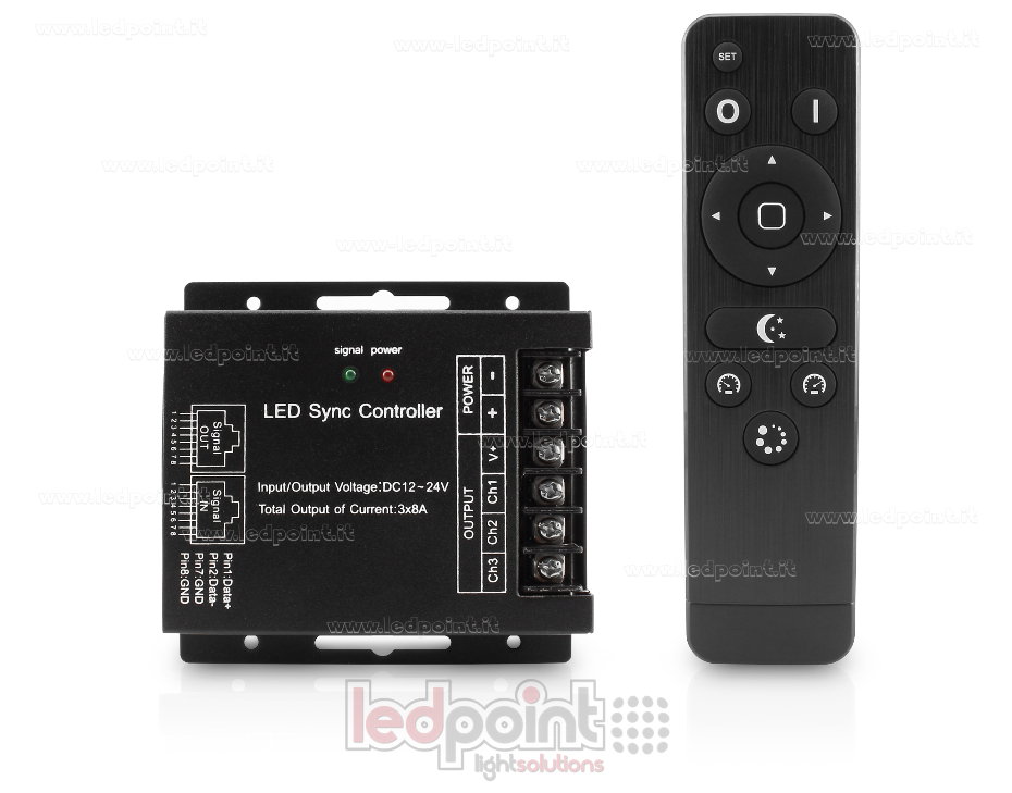 Dimmer RF 433 MHz 12/24V 3ch*8A CT-MON-242-RF4335 Dimmer RF 433 MHz 12/24V 3ch*8A CT-MON-242-RF4335