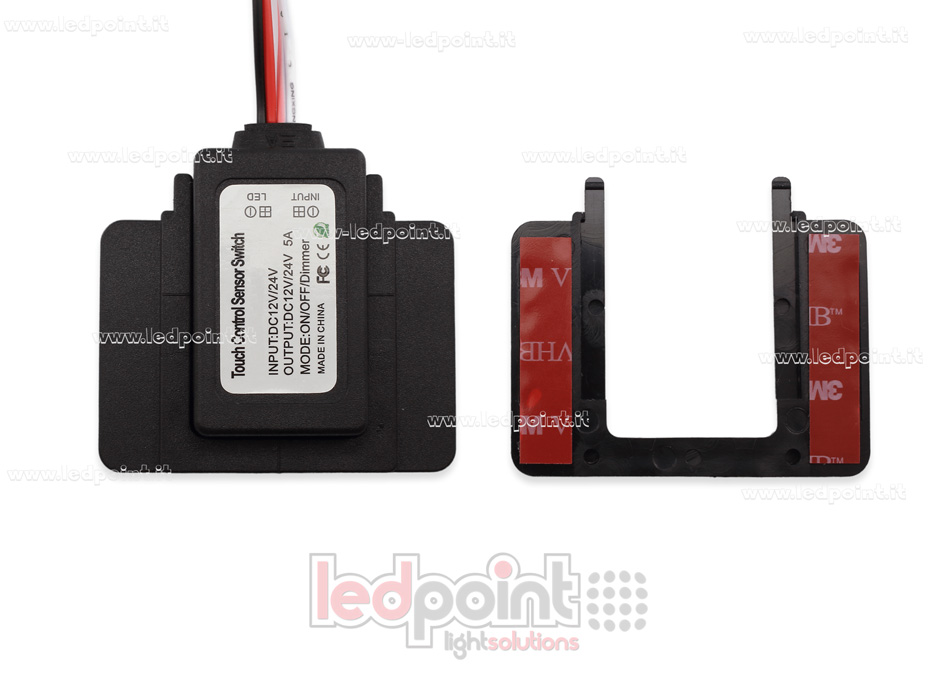 Switch táctil monocromático blanco y azul para espejo, 5A 12-24V Switch táctil monocromático blanco y azul para espejo, 5A 12-24V