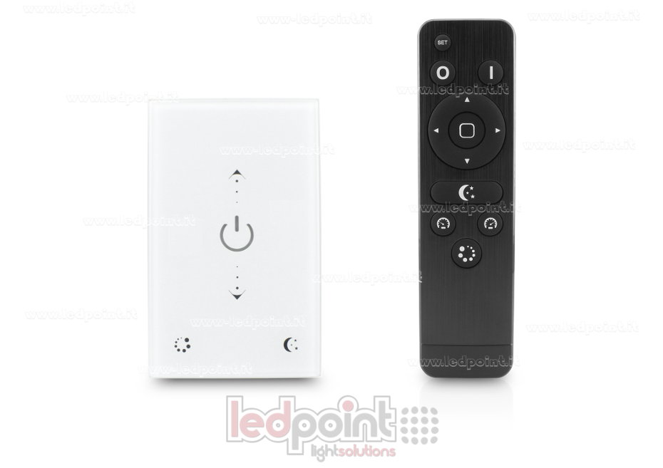 Dimmer RF da parete, scatola 503, con telecomando 2.4 GHz 12/24V 3ch*4A CT-MON-122-RF245 Dimmer RF da parete, scatola 503, con telecomando 2.4 GHz 12/24V 3ch*4A CT-MON-122-RF245