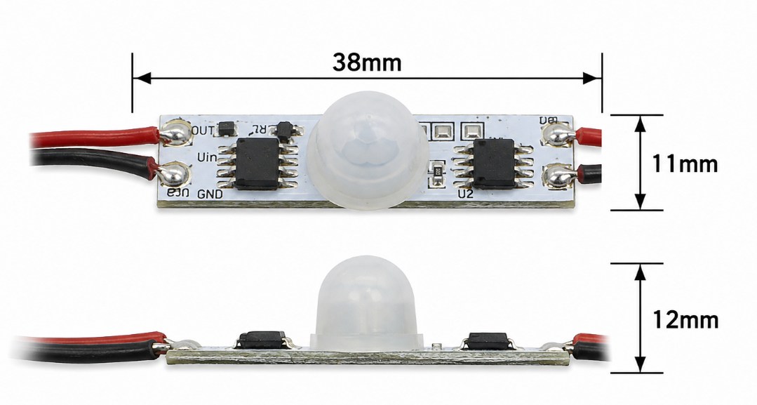 Interruptor PIR 5-24V 3A 30W Interruptor PIR 5-24V 3A 30W