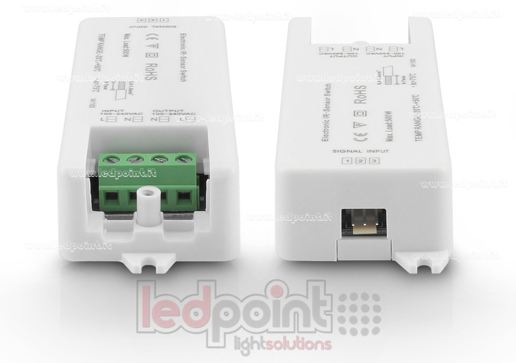 Interruttore di prossimità infrarosso per rilevamento mano, 100-240V 5A 500W. CT-SWI-059-IRHAND2