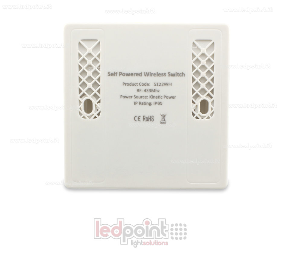 Mando de pared 86x86mm con 2 botones, 433Mhz Mando de pared 86x86mm con 2 botones, 433Mhz