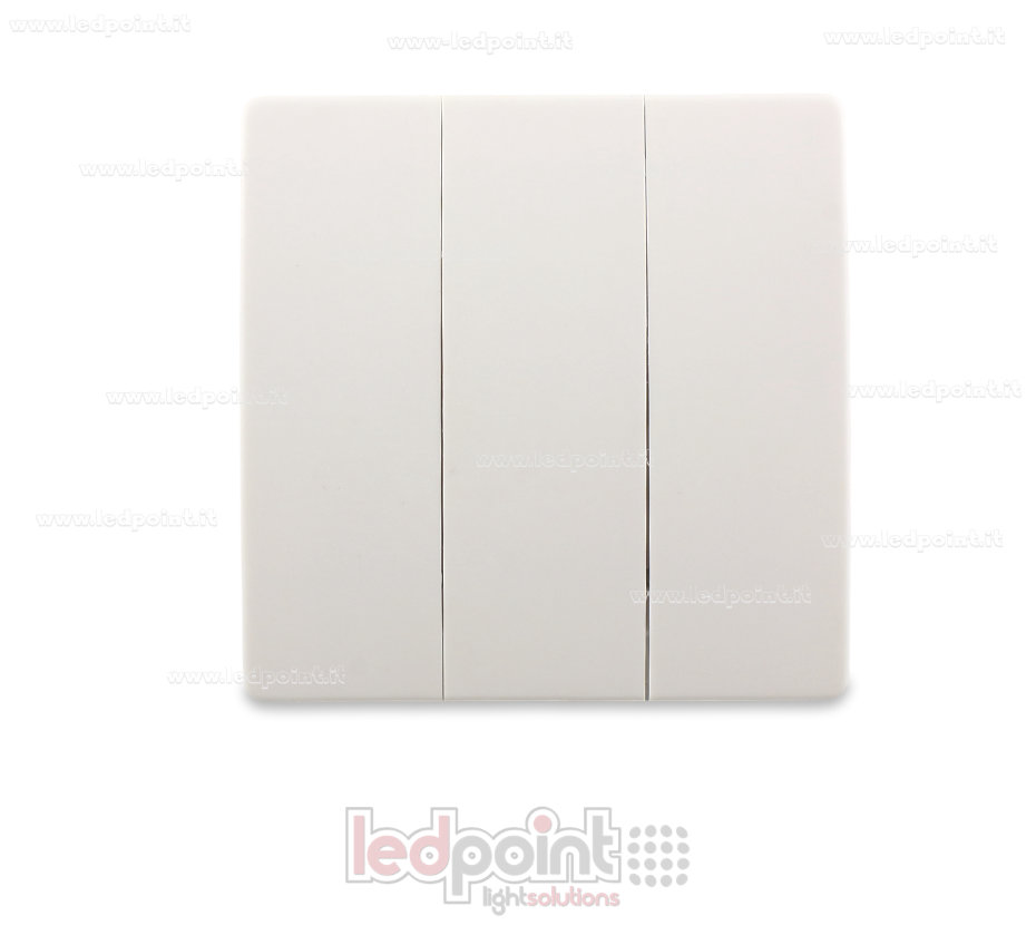 Mando de pared 86x86mm con 3 botones, 433Mhz Mando de pared 86x86mm con 3 botones, 433Mhz