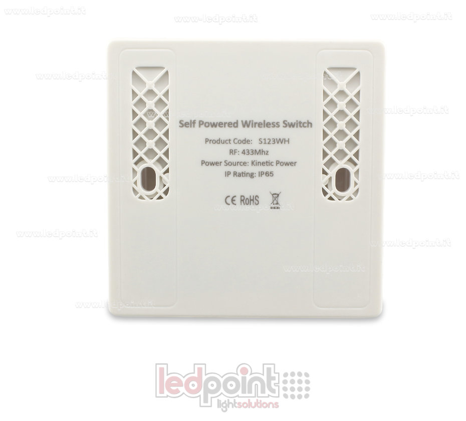 Mando de pared 86x86mm con 3 botones, 433Mhz Mando de pared 86x86mm con 3 botones, 433Mhz