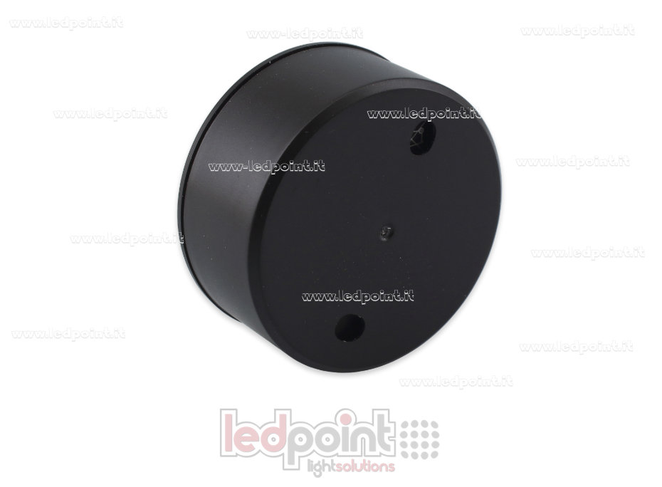 Botón de pared redondo de 35 mm de diámetro, negro, autoalimentado