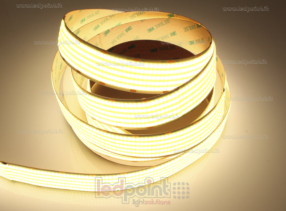 Tira de led COB 24V IP20 3000K 1600led/m