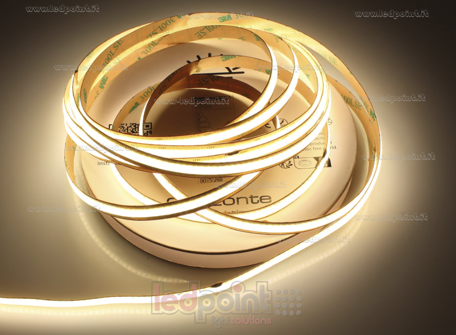 Tira de led COB 24V IP20 3000K 400led/m