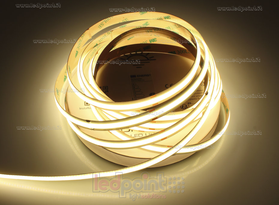 Tira de led COB 24V IP20 3000K 480led/m
