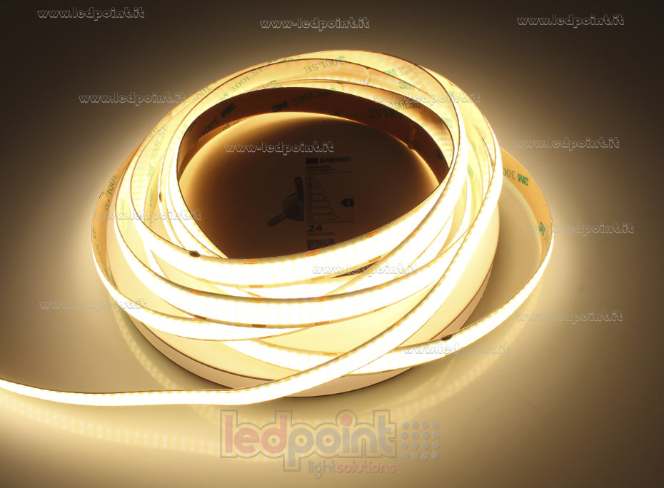 Tira de led COB 24V IP20 3000K 600led/m