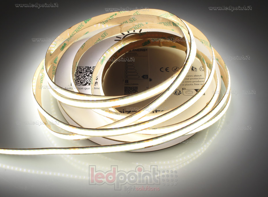 Tira de led COB 24V IP20 4000K 320led/m