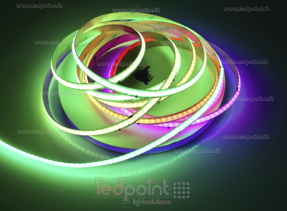 Tira de led COB 24V IP20 RGB+3000K 392+392led/m