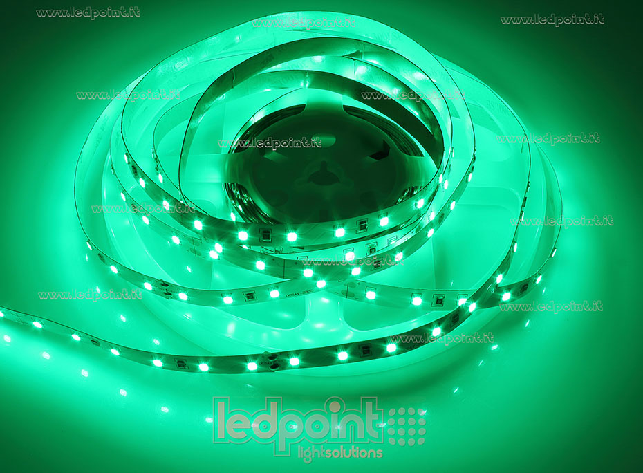 Tira de led 2835 24V IP20 520-525nm 60led/m