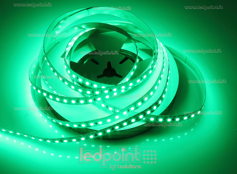 Tira de led 2835 24V IP20 520-525nm 120led/m