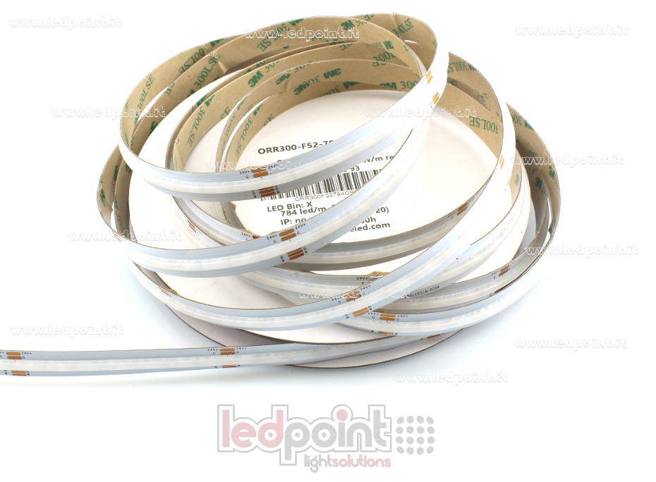 Tira de led COB 24V IP20 3000K 392+392led/m
