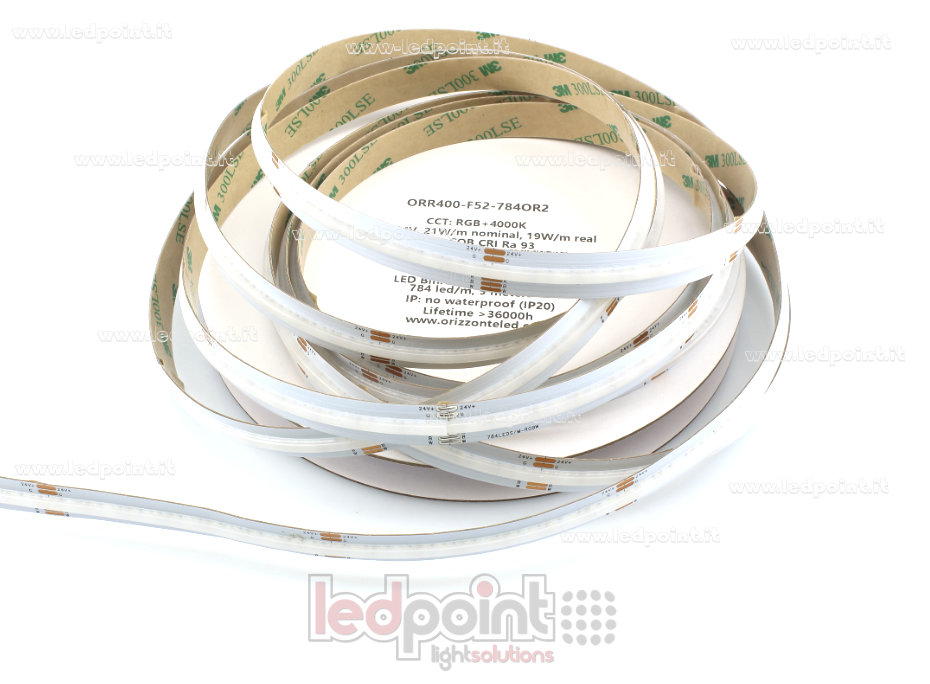 Tira de led COB 24V IP20 4000K 392+392led/m