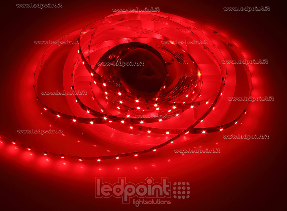 Tira de led 3528 24V IP20 620-623nm 60led/m