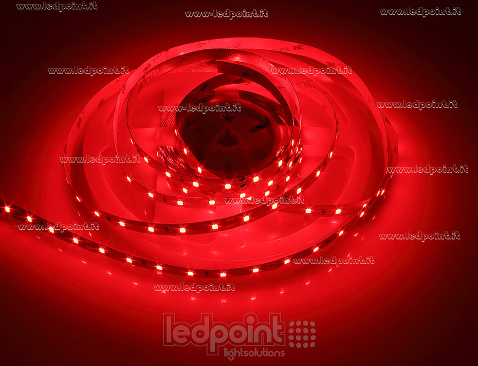 Tira de led 2835 24V IP20 620-625nm 60led/m