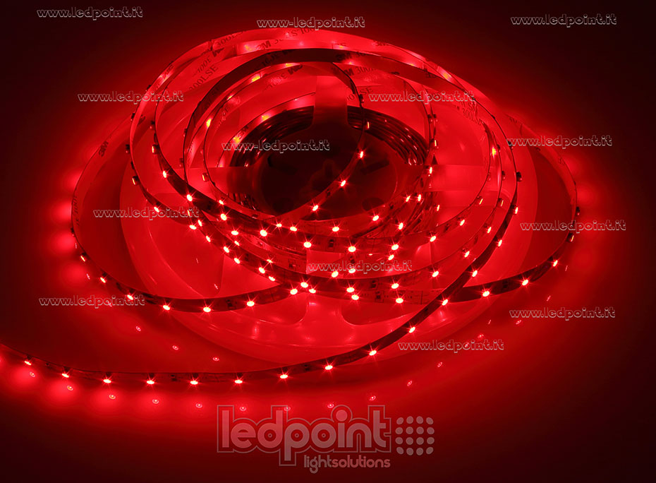 Tira de led 3528 12V IP20 620-623nm 60led/m