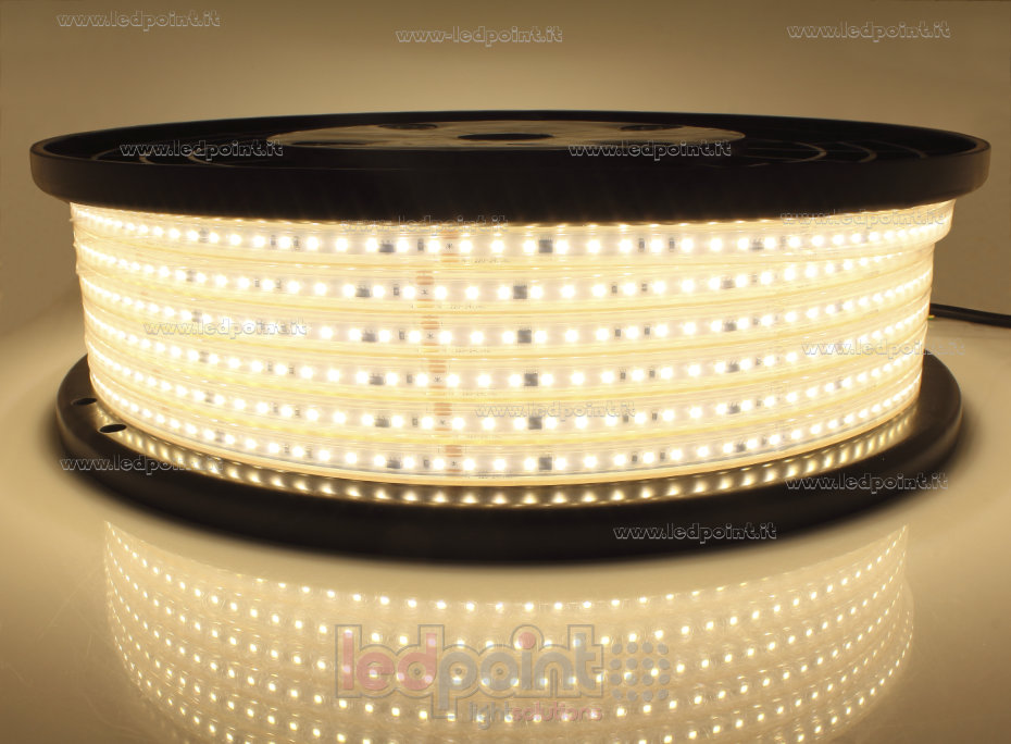 Tira de led 2835 230V IP65 3000K 120led/m