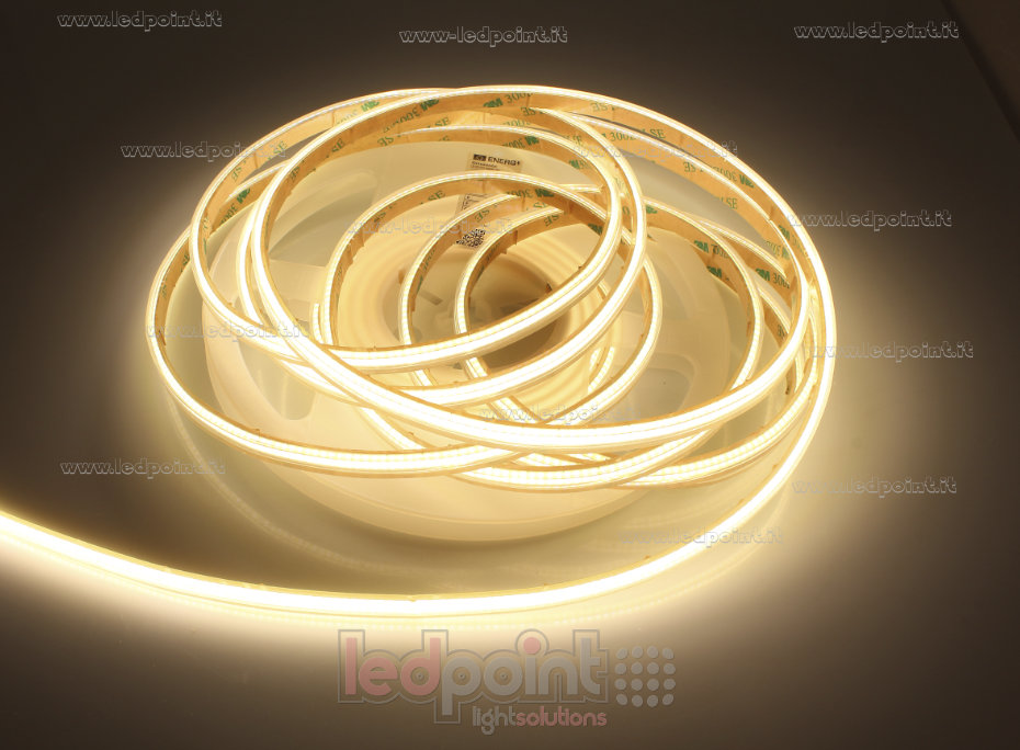 Tira de led COB 12V IP65 3000K 400led/m
