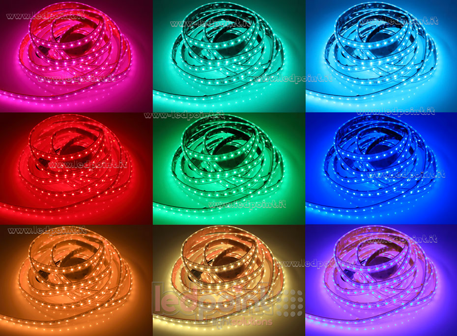 Tira de led 3838+2835+2835 24V IP65 RGBCCT 70+70+70led/m