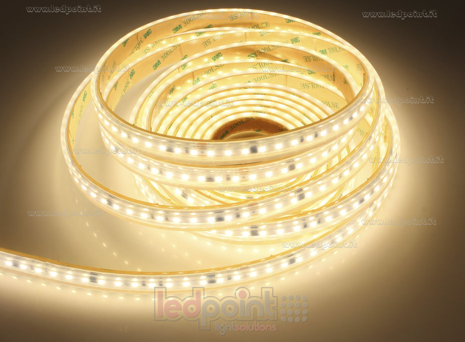 Tira de led 2835 230V IP65 3000K 120led/m