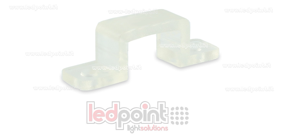 Grapa de fijación de silicona para tira LED IP6x 12x4mm
