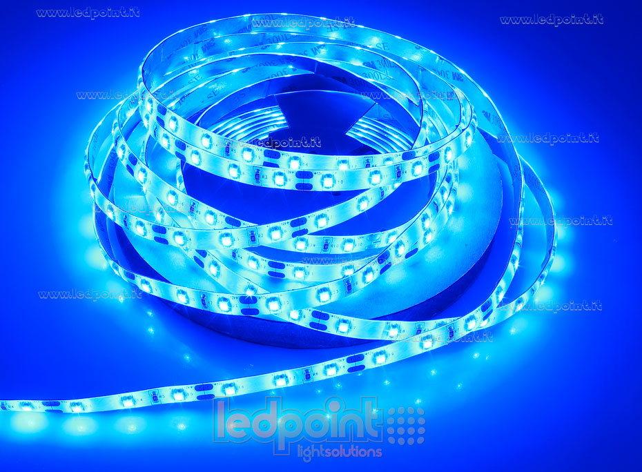 Tira de led 3528 12V IP53 467-470nm 60led/m