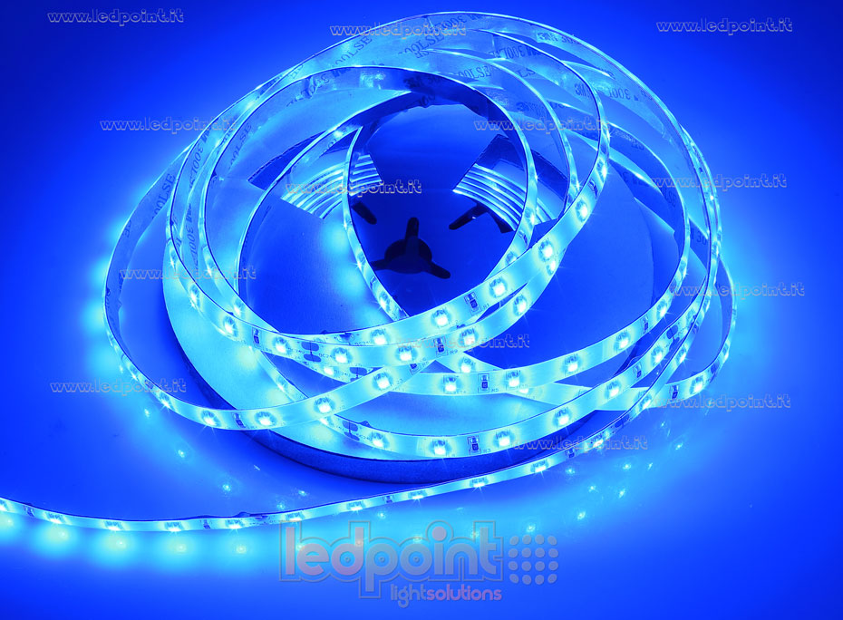 Tira de led 3528 24V IP53 467-470nm 60led/m