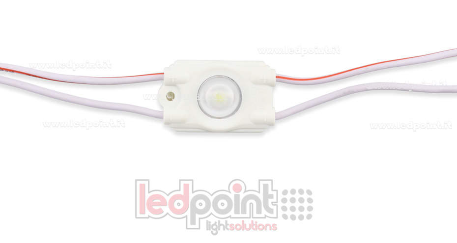 Módulo led 2835, 0,36W 12V, blanco frío 6000-6500K, IP65 con lente 160° Módulo led 2835, 0,36W 12V, blanco frío 6000-6500K, IP65 con lente 160°