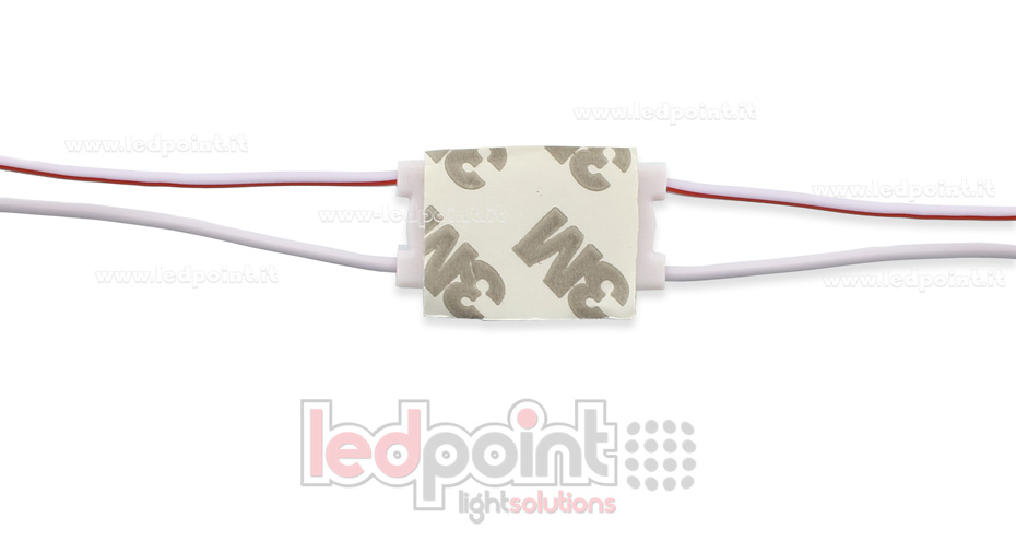 Módulo led 2835, 0,5W 12V, blanco frío 6000-6500K, IP65 con lente 165° ModD-600-0181/0.5