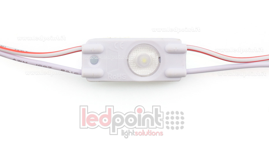 Módulo led 2835, 0,5W 12V, blanco frío 6000-6500K, IP65 con lente 165° Módulo led 2835, 0,5W 12V, blanco frío 6000-6500K, IP65 con lente 165°